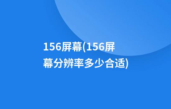 15.6屏幕(15.6屏幕分辨率多少合适)