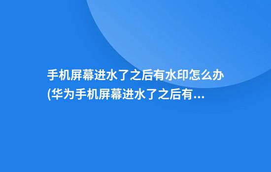 手机屏幕进水了之后有水印怎么办(华为手机屏幕进水了之后有水印怎么办)