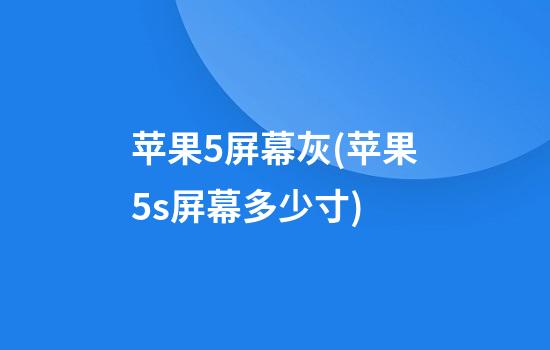 苹果5屏幕灰(苹果5s屏幕多少寸)