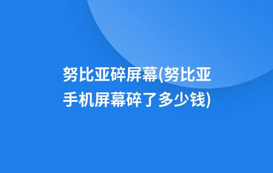 努比亚碎屏幕(努比亚手机屏幕碎了多少钱)