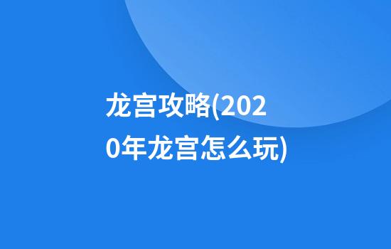 龙宫攻略(2020年龙宫怎么玩)