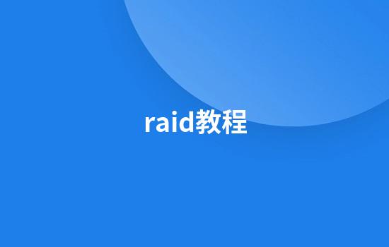 raid教程