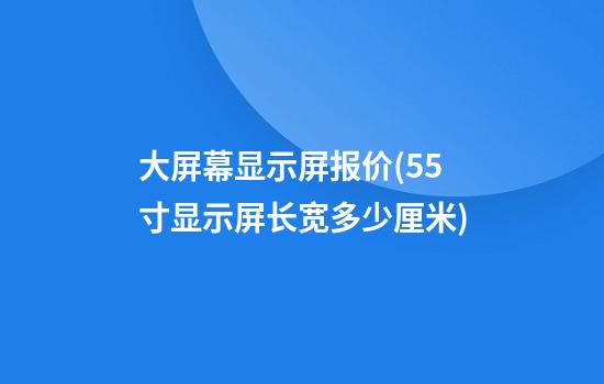 大屏幕显示屏报价(55寸显示屏长宽多少厘米)